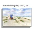 Kühlschrankmagnet Strandkorb in der Düne Sylt4